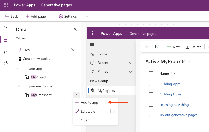 Generative Pages in Model driven apps