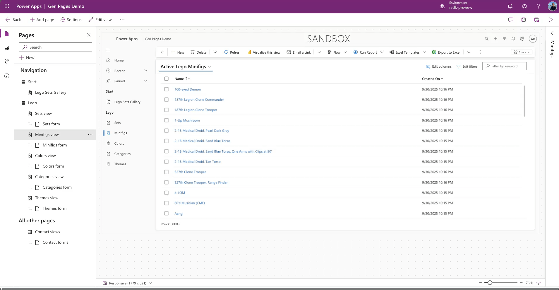 Model-driven app - describe your page